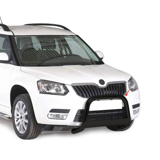 Bară de protecție/buton față pentru Skoda Yeti 2014-2017, ø63mm, oțel, negru, protecție