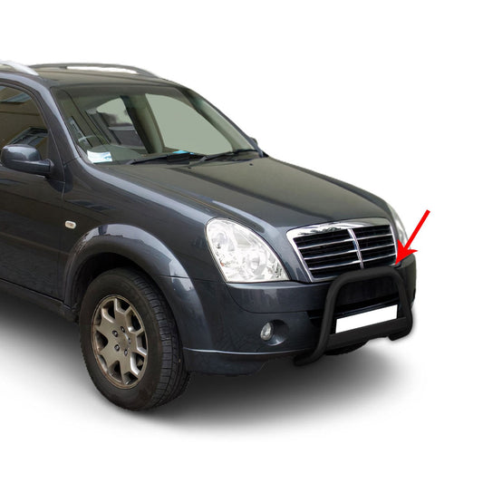 Bară de protecție/buton față pentru Ssangyong Rexton 2006-2012, ø63mm, oțel, negru