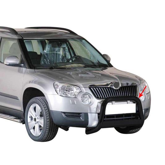 Bară de protecție/buton față pentru Skoda Yeti 2010-2013, ø63mm, neagră.