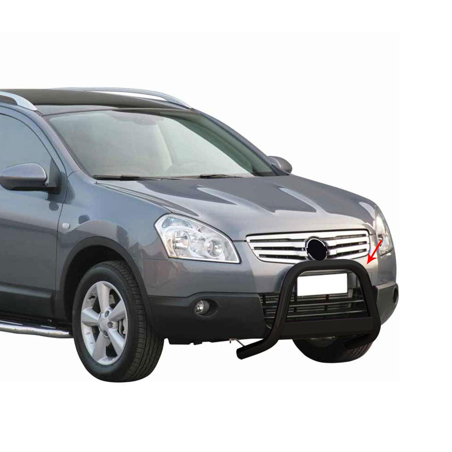 Bară de protecție/buton față pentru Nissan Qashqai +2 2008-2013 ø63mm oțel negru