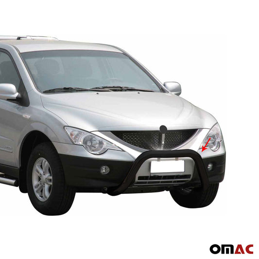 Bară de protecție/buton față pentru Ssangyong Actyon Sports 2012-2018 ø76 Negru