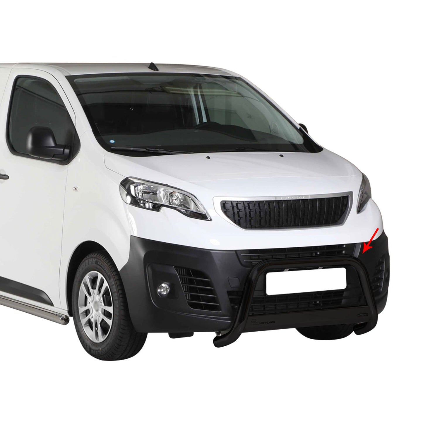 Bară de protecție/buton față pentru Peugeot Expert 2016-2025, ø63mm, oțel, negru