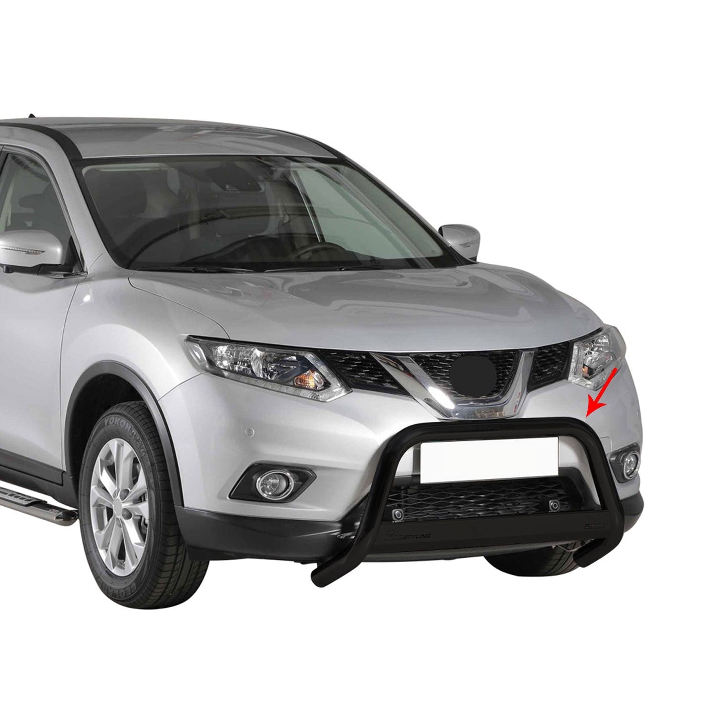 Bară de protecție/buton față pentru Nissan X-Trail 2015-2017, ø63mm, oțel, negru