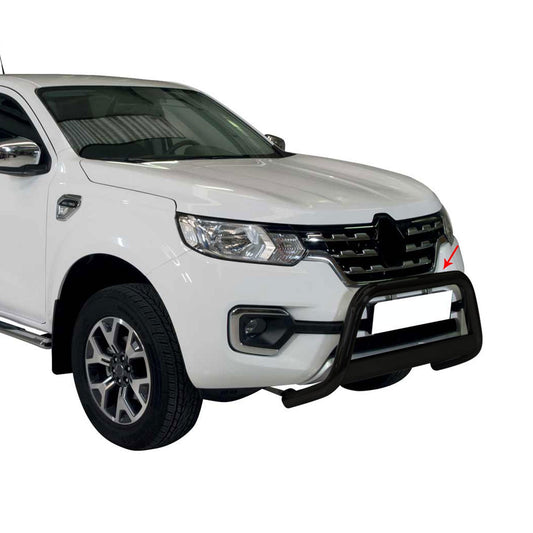 Bară de protecție/buton față pentru Renault Alaskan 2017-2021 ø63 Oțel inoxidabil negru