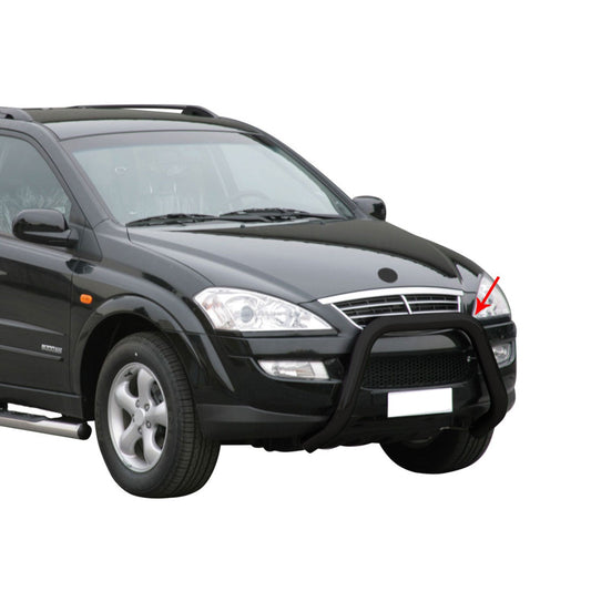 Bară de protecție/buton față pentru Ssangyong Kyron 2007-2014 ø76mm oțel negru