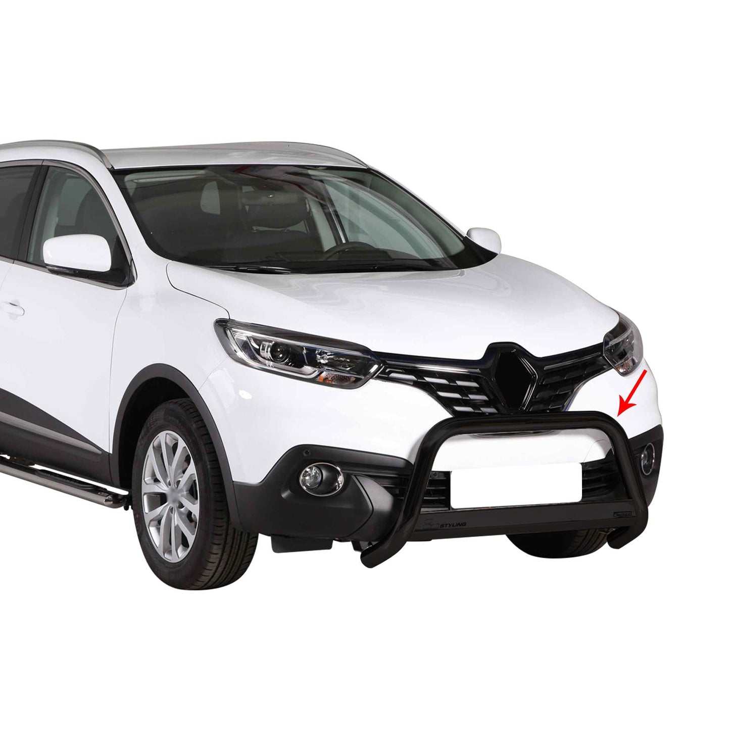 Bară de protecție/buton față pentru Renault Kadjar 2015-2018, ø63mm, oțel, negru