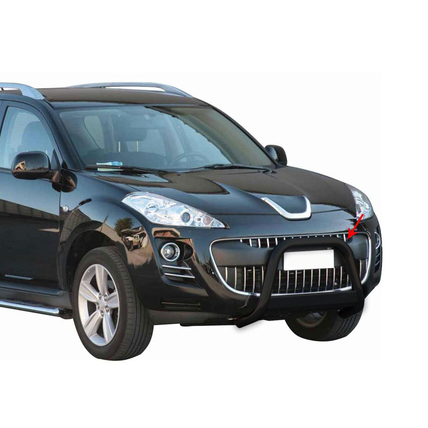 Bară de protecție/buton față pentru Peugeot 4007 2008-2012 ø63mm oțel negru