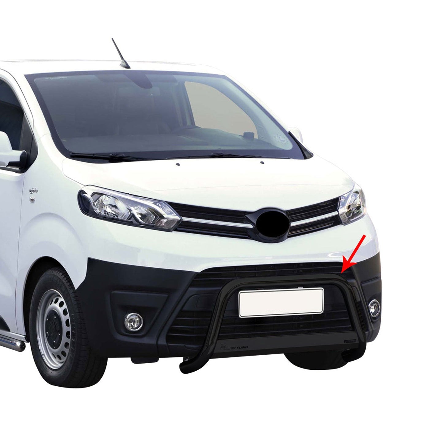 Bară de protecție/buton față pentru Toyota Proace 2016-2019 ø63mm Negru