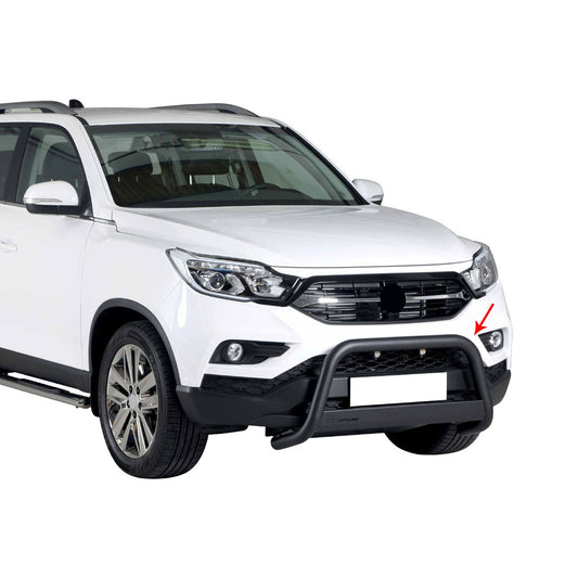 Bară de protecție/buton față pentru Ssangyong Musso 2018-2025, ø63mm, oțel, negru