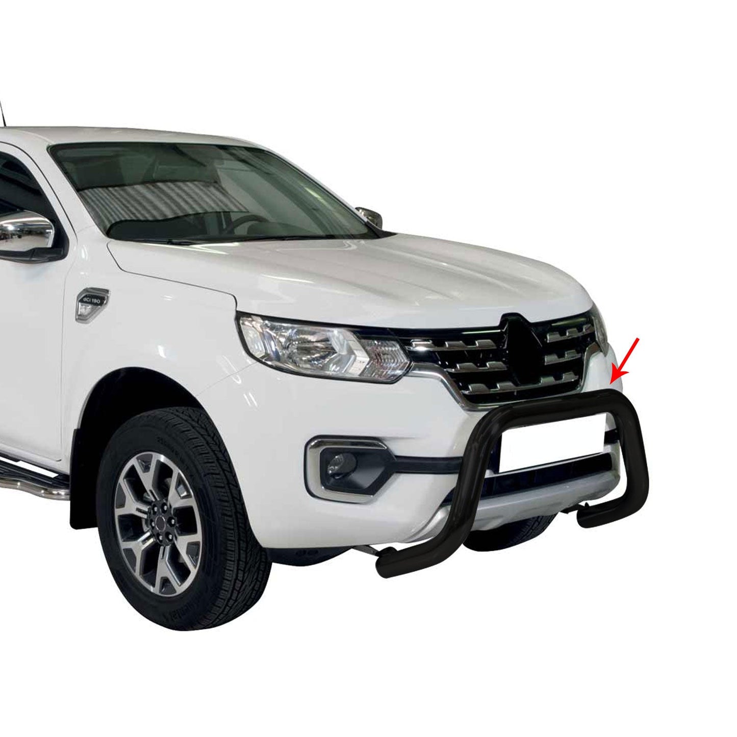 Bară de protecție față pentru Renault Alaskan 2017-2021 ø63 oțel inoxidabil negru