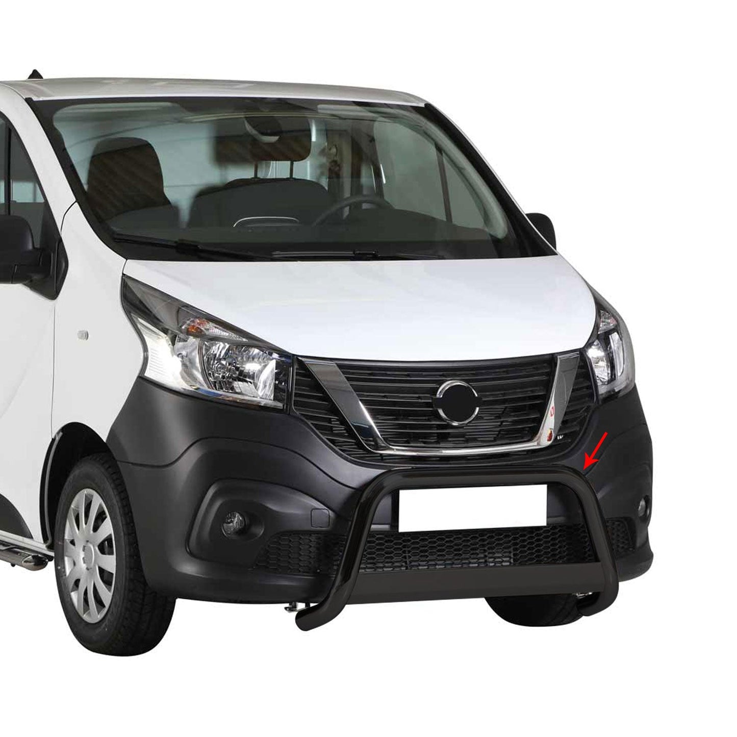 Bară de protecție/buton față pentru Nissan NV300 2016-2021 ø63mm oțel negru