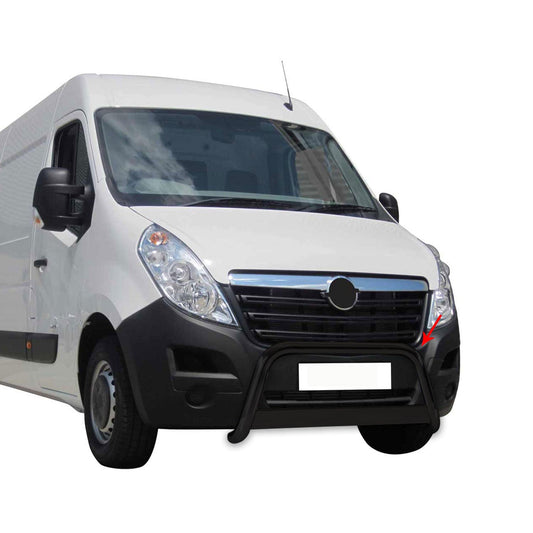 Bară de protecție/buton față pentru Opel Movano 2010-2021, ø63mm, oțel, negru, protecție