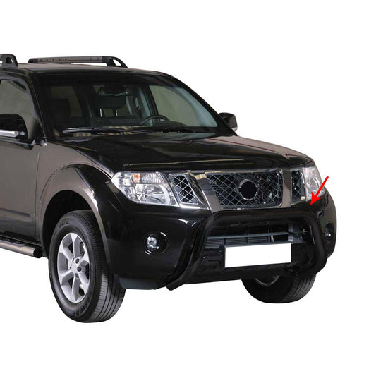 Bară de protecție/buton față pentru Nissan Pathfinder V6 2010-2013 ø76mm Negru