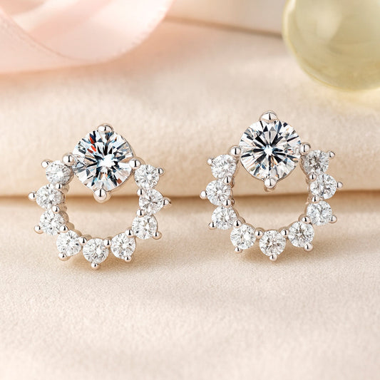 Cercei cu șurub din argint 925, mini cerc cu zirconiu cubic