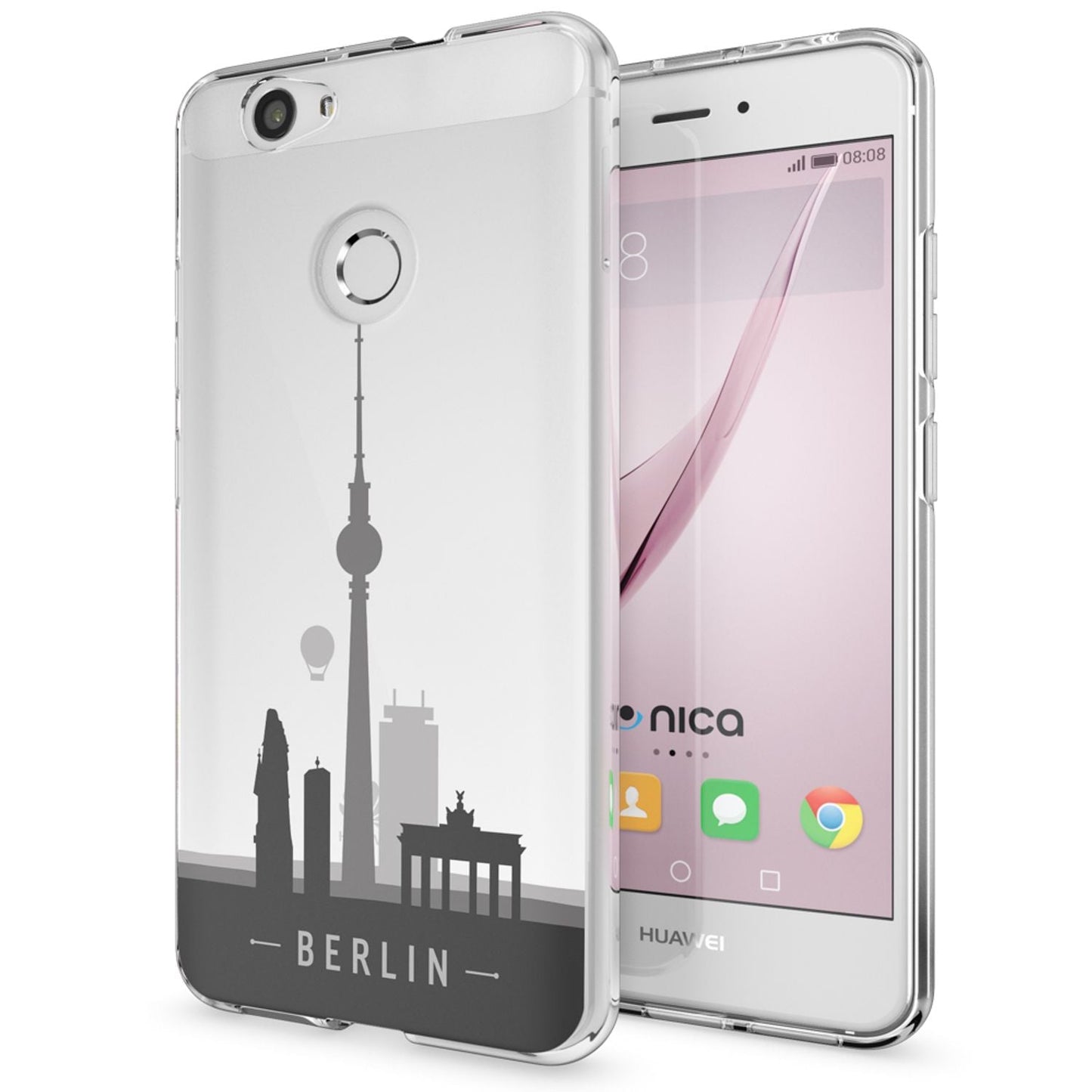 NALIA Huawei Nova Hülle Silikon Motiv Case Transparent Hochwertig - Dünn 0,6 Mm Schutz