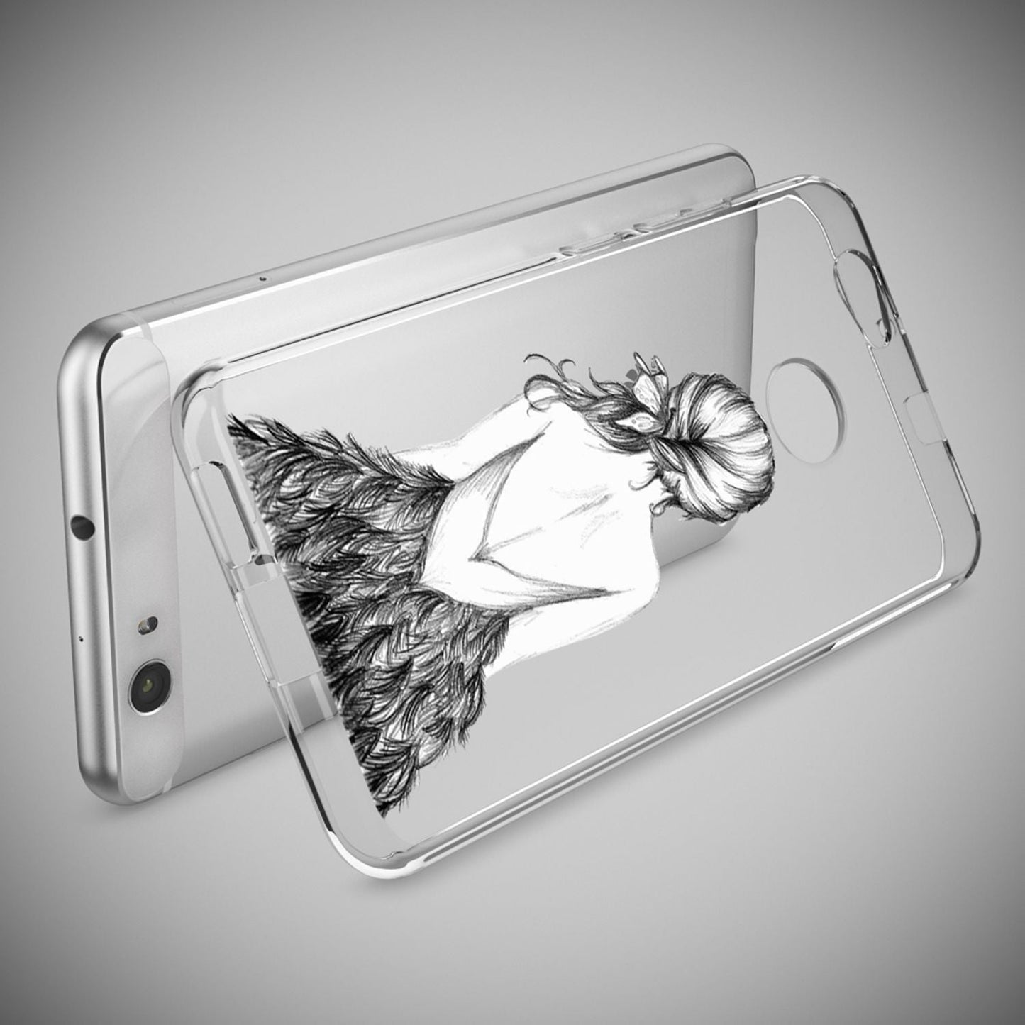 NALIA Huawei Nova Hülle Silikon Motiv Case Transparent Hochwertig - Dünn 0,6 Mm Schutz