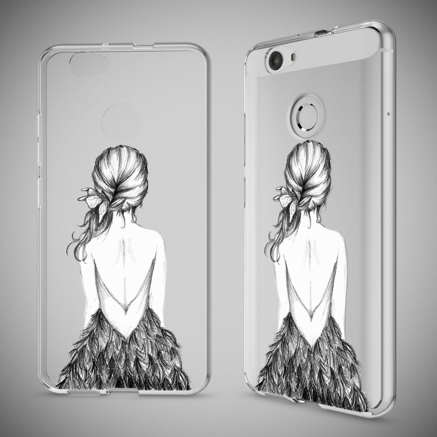 NALIA Huawei Nova Hülle Silikon Motiv Case Transparent Hochwertig - Dünn 0,6 Mm Schutz