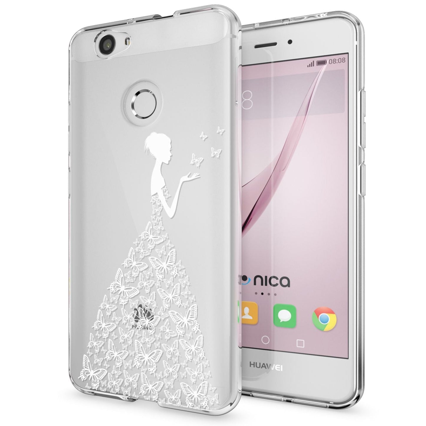 NALIA Huawei Nova Hülle Silikon Motiv Case Transparent Hochwertig - Dünn 0,6 Mm Schutz