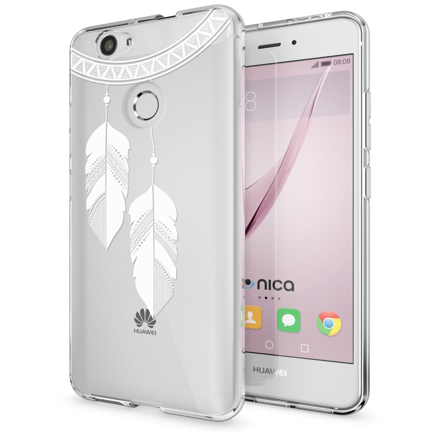 NALIA Huawei Nova Hülle Silikon Motiv Case Transparent Hochwertig - Dünn 0,6 Mm Schutz