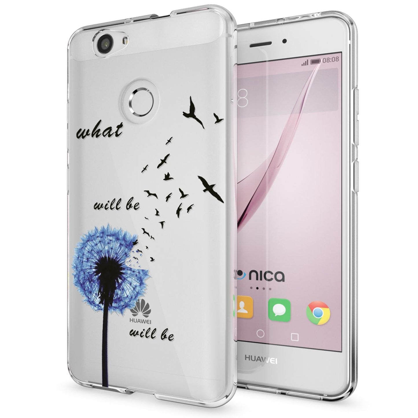 NALIA Huawei Nova Hülle Silikon Motiv Case Transparent Hochwertig - Dünn 0,6 Mm Schutz