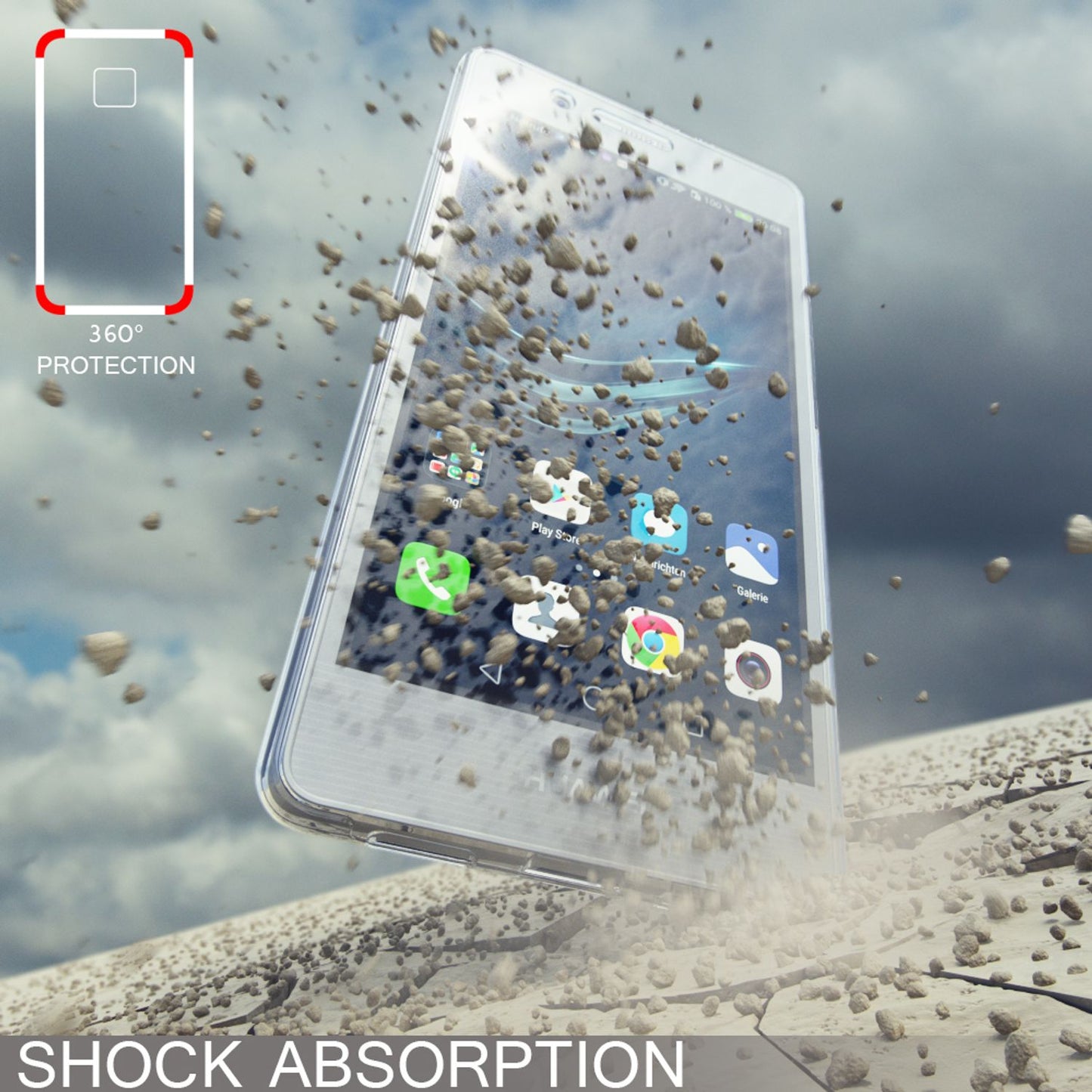 NALIA Huawei P9 Lite 360 Grad Vollschutz Hülle - Extremschlank, Transparent, Rundum-Schutz