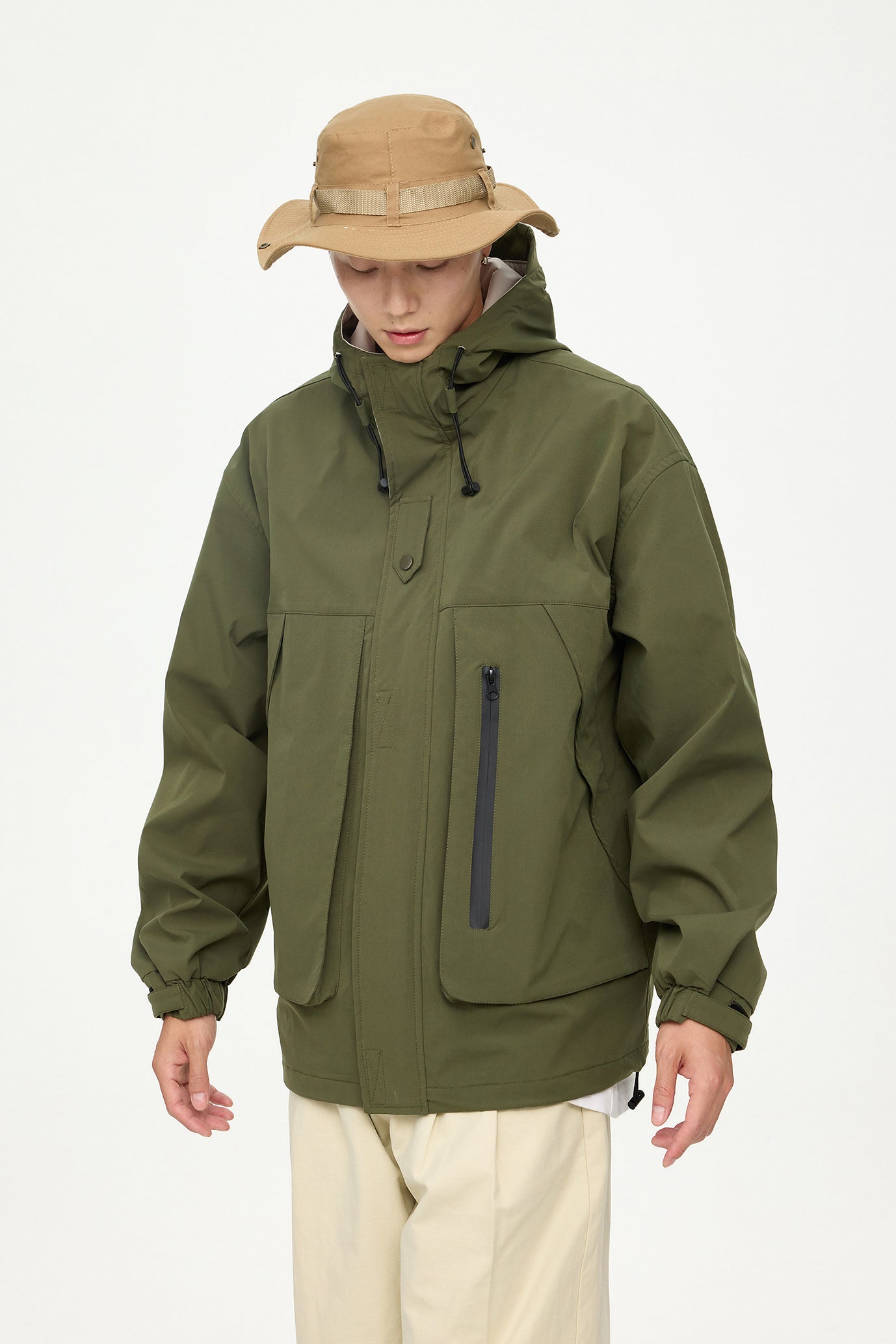 Men's Waterproof Jacket in Olive