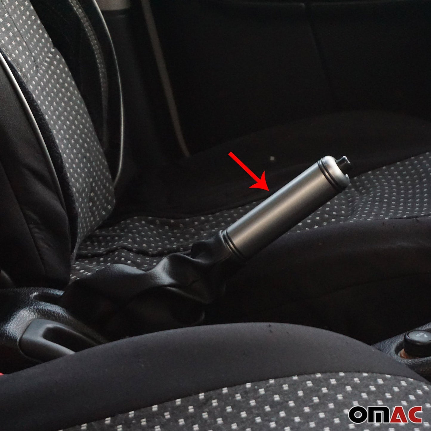 Manetă/mâner frână de mână pentru Peugeot 206 1998-2009, aluminiu mat, 1 bucată