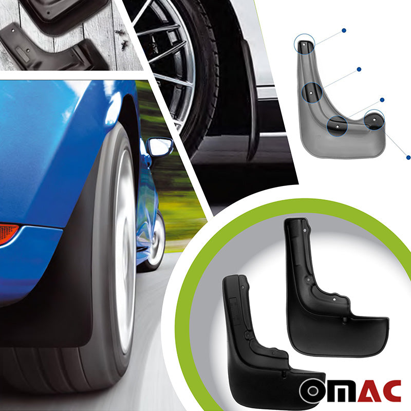 Schmutzfänger Kotflügel für Renault Koleos 2011-2017 Kunststoff Schwarz 4tlg