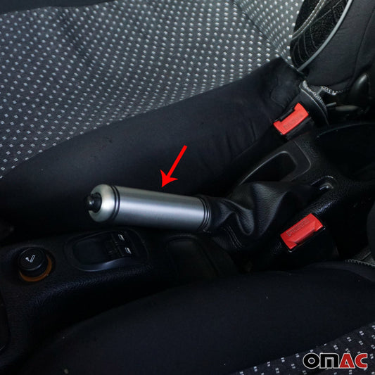 Manetă/mâner frână de mână pentru Peugeot 206 1998-2009, aluminiu mat, 1 bucată