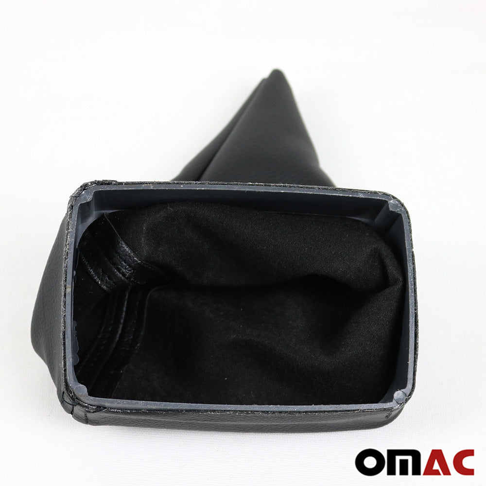 Maneră și manșon frână de mână pentru Mercedes W203 2000-2007, piele ecologică, negru