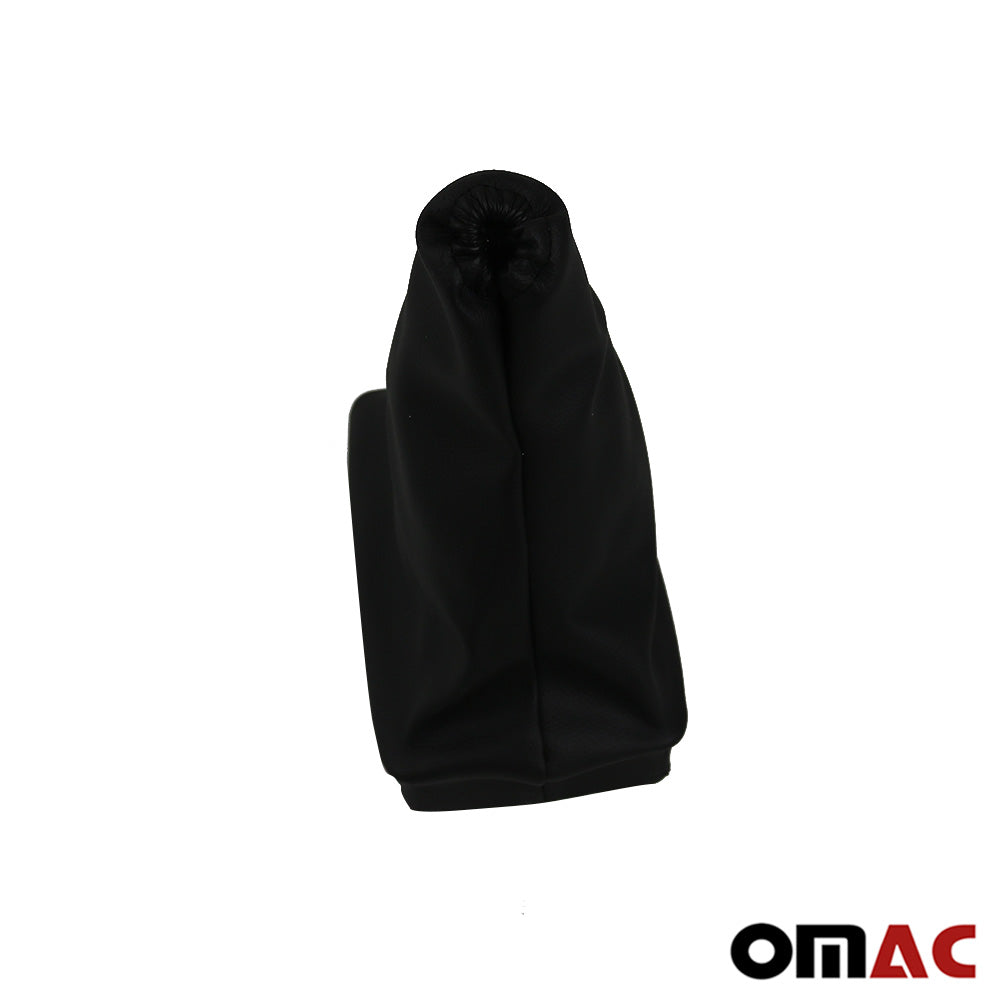 Manetă/mâner frână de mână pentru Opel Corsa C 2000-2009, piele ecologică neagră, 1 bucată