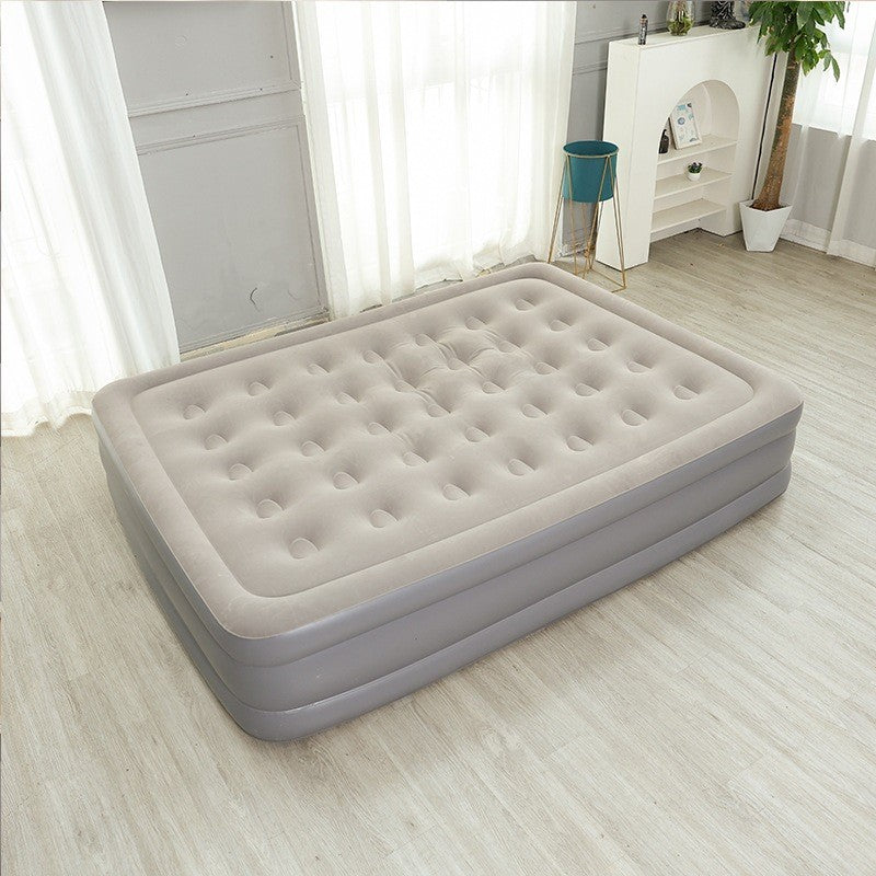 Camping Air bed with Backrest 2 Persons Inflatable Mattress Camping Folding Home Indoor Outdoor Air Cushion 48cm High Bed