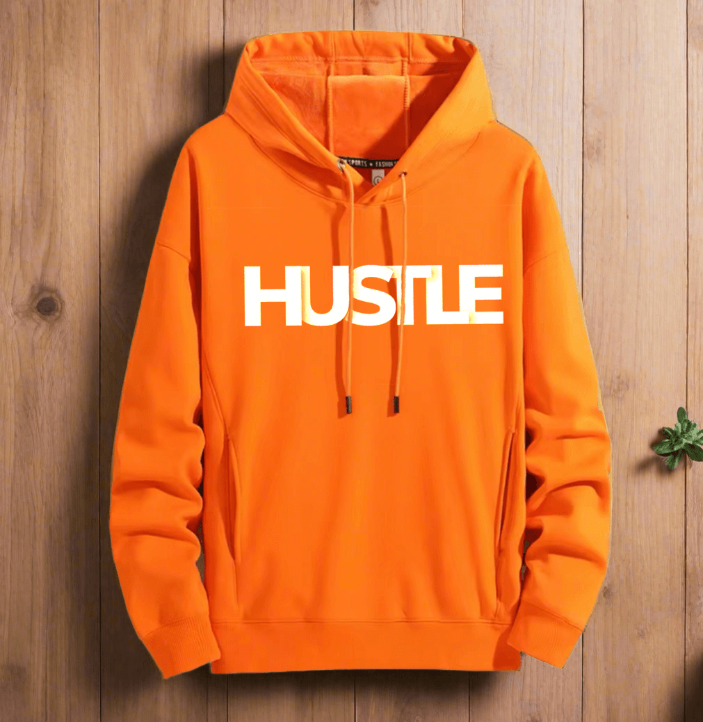 HUSTLE Art ,Winter plush hoodie warm and stylish