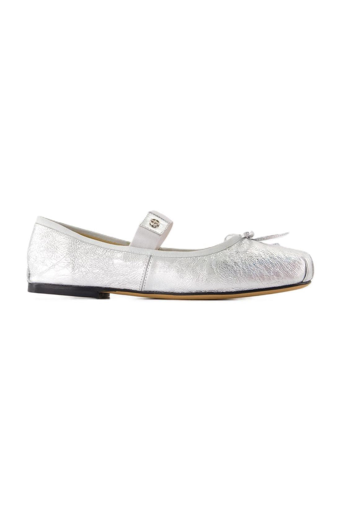 Flache Schuhe Jolie - ANINE BING - Leder - Silber