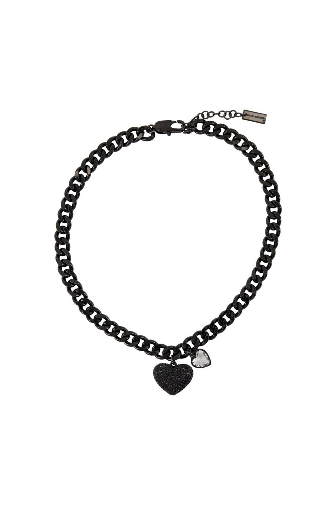 Heart Balloon Pave Halskette - Marc Jacobs - Metall - Schwarz