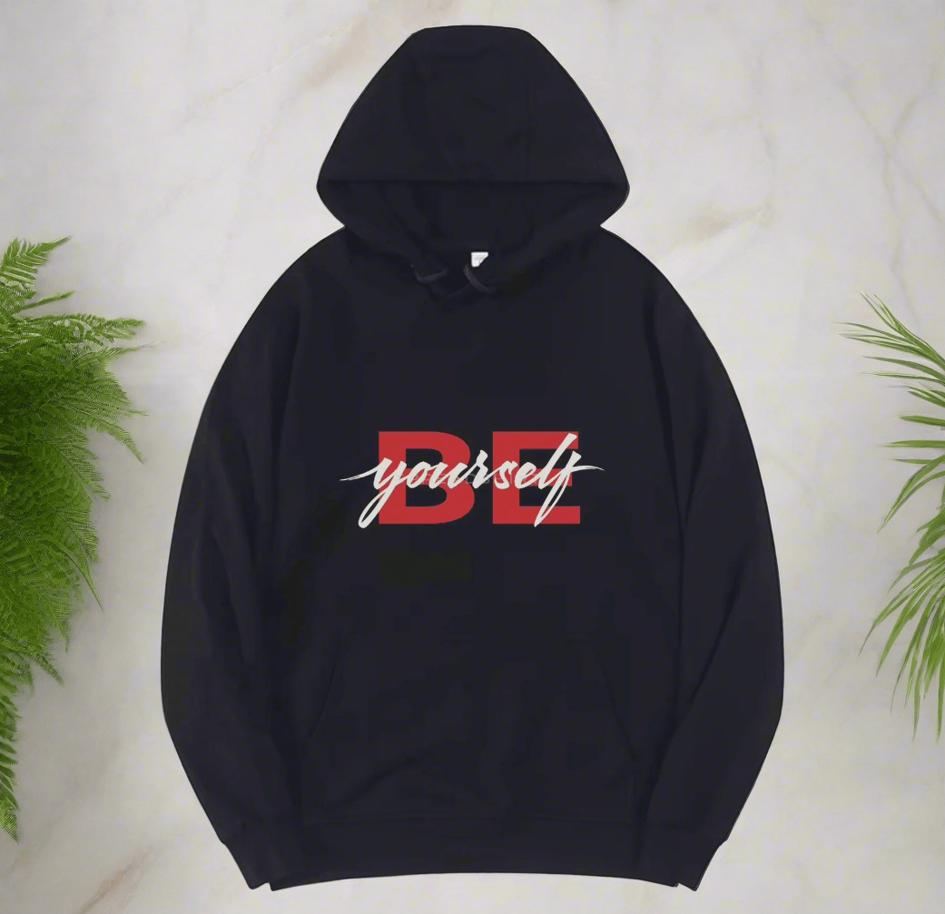 BE YOURSELF,New fashionable round neck hoodie
