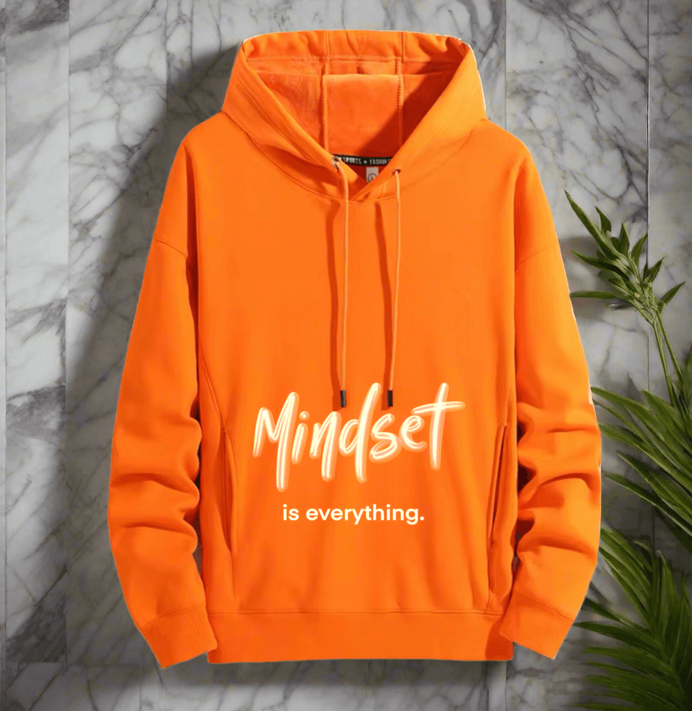 Mindset is everything,Positive vibes hoodie  Stylish and comfort