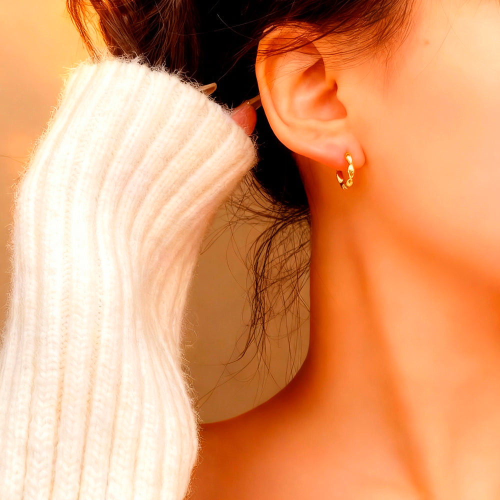 Cercei din argint 925, model rotund