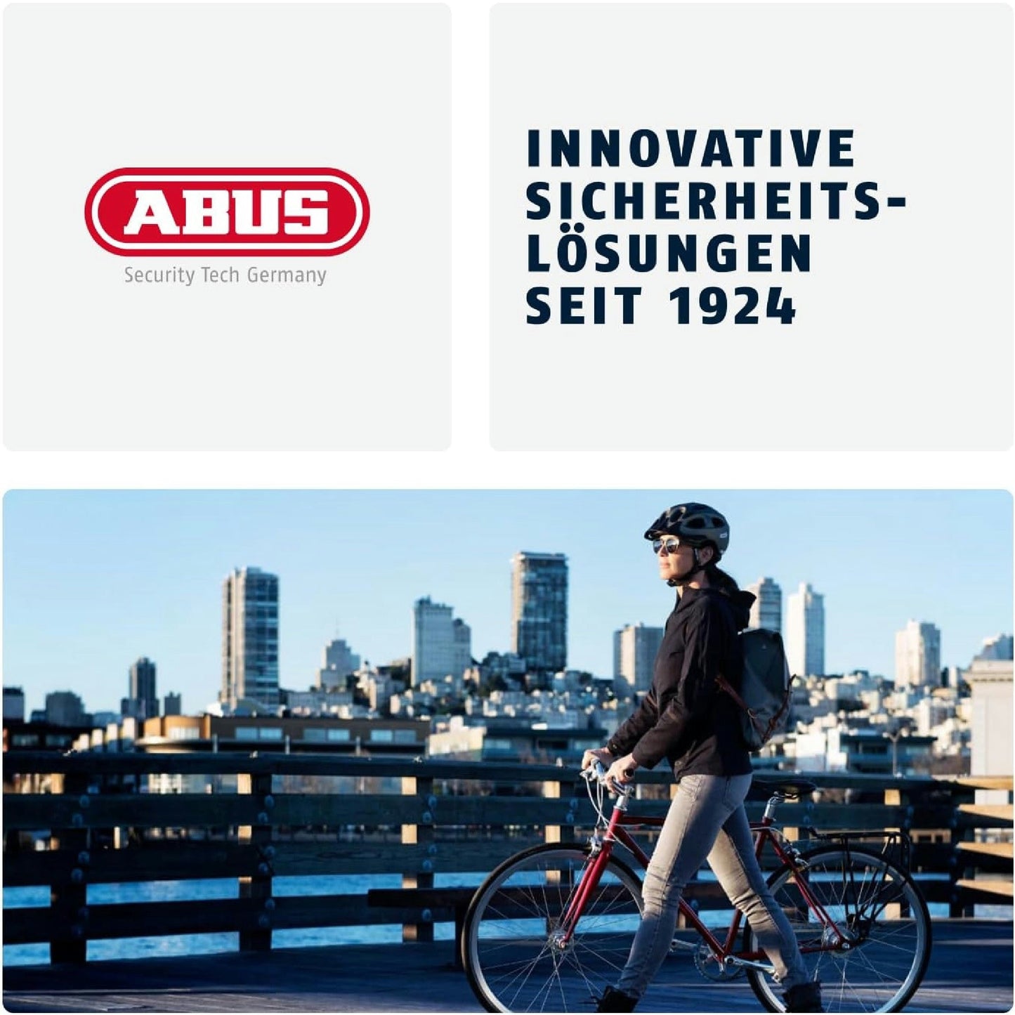 ABUS Stadthelm Aduro 2.0 Fahrradhelm Beleuchtung - 320 g Größe L