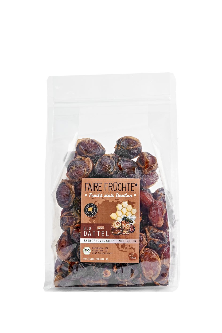 Faire Fruchte Barhi Honigball Bio Dattel - Kapazität 1 kg, Sorte Brahi Devash, Mit Stein