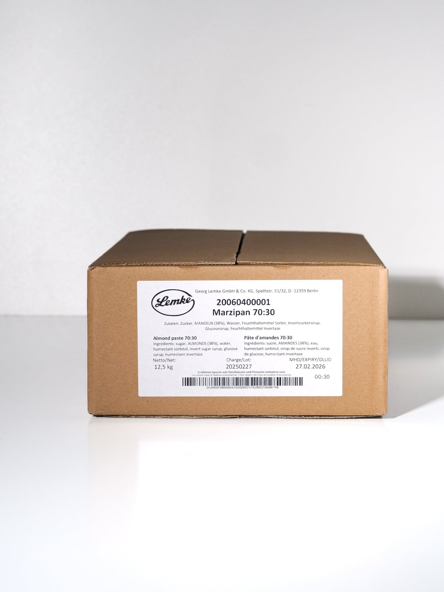 Marțipan Lemke 70:30 Marțipan Premium - 38% conținut de migdale, textură elastică, ideal pentru decorare, frământare și modelare