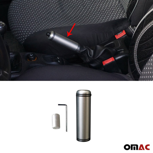 Manetă/mâner frână de mână pentru Peugeot 206 1998-2009, aluminiu mat, 1 bucată