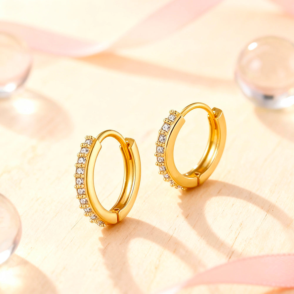 Cercei din argint 925, cercei placați cu aur și cerconii, diferite mărimi