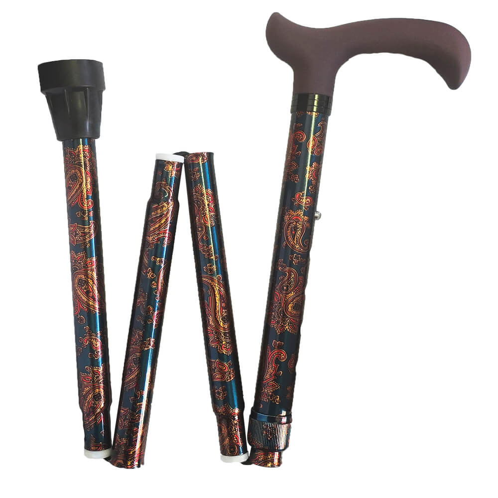 Faltstock Design, faltbar, höhenverstellbar, 110 kg in stilvollen Mustern