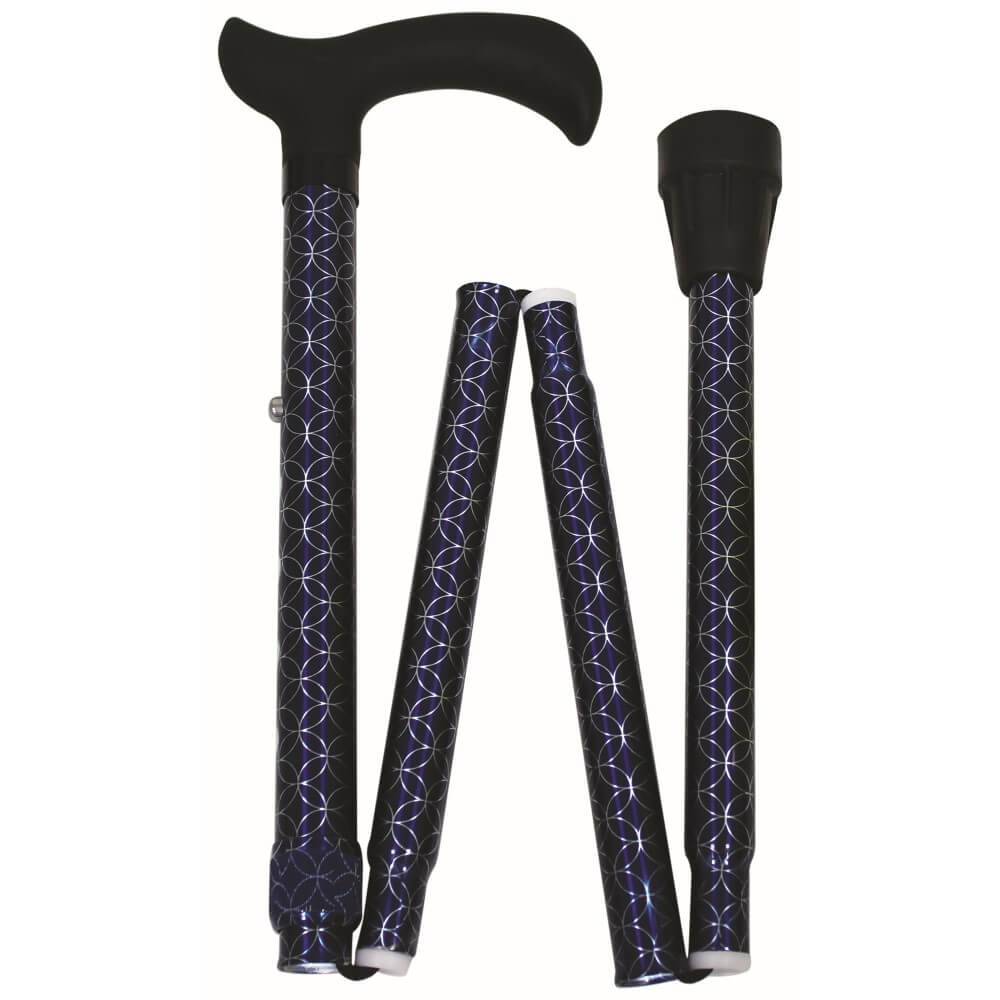 Faltstock Design, faltbar, höhenverstellbar, 110 kg in stilvollen Mustern