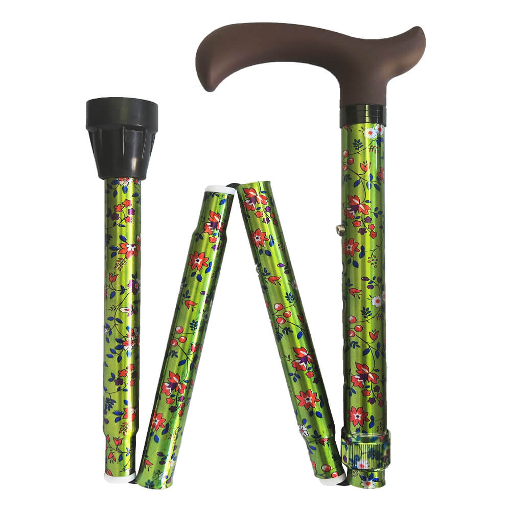 Faltstock Design, faltbar, höhenverstellbar, 110 kg in stilvollen Mustern