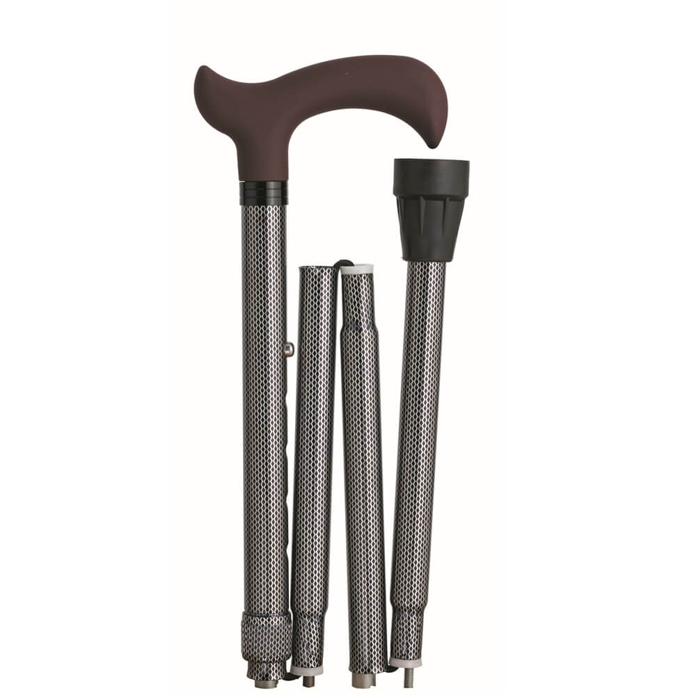 Faltstock Design, faltbar, höhenverstellbar, 110 kg in stilvollen Mustern