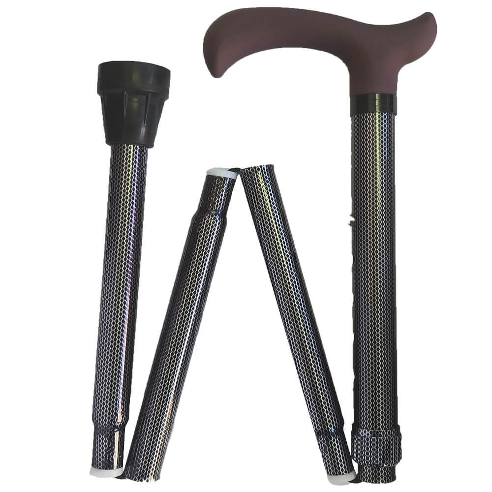 Faltstock Design, faltbar, höhenverstellbar, 110 kg in stilvollen Mustern