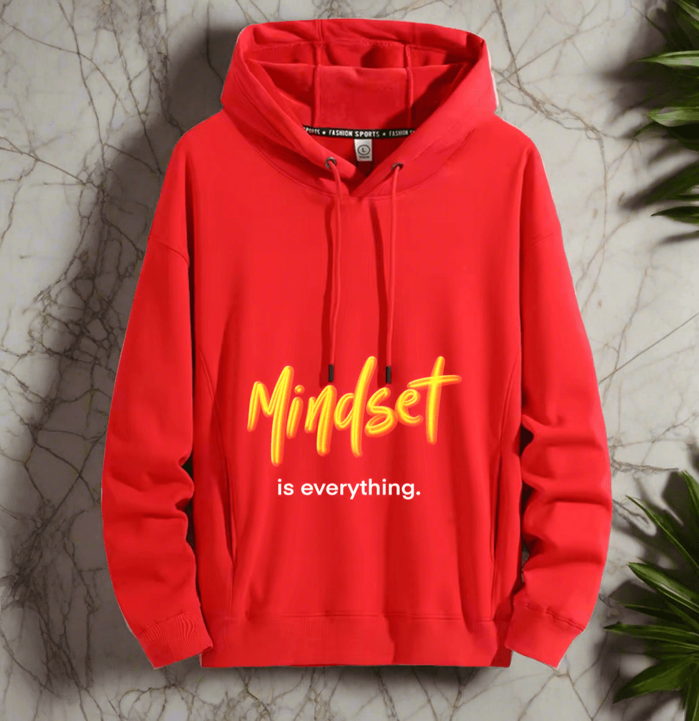 Mindset is everything,Positive vibes hoodie  Stylish and comfort