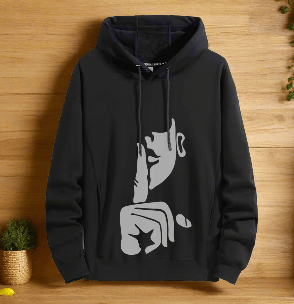 Silence Art hoodie Warm and Street Style